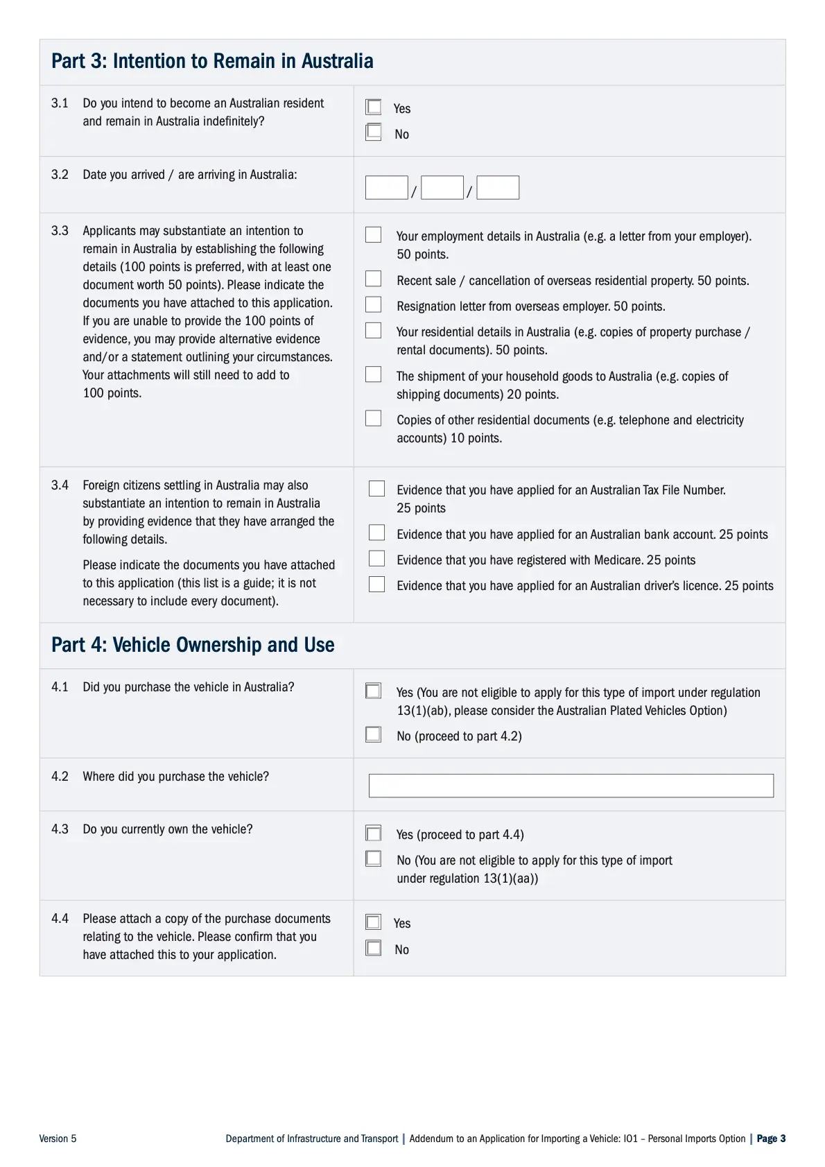 3-Addendum_IO1-Personal_Imports_Option Shipping Car to Australia Addendum Page 3
