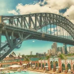 North Sydney Olympic Pool Under the Sydney Harbour Bridge