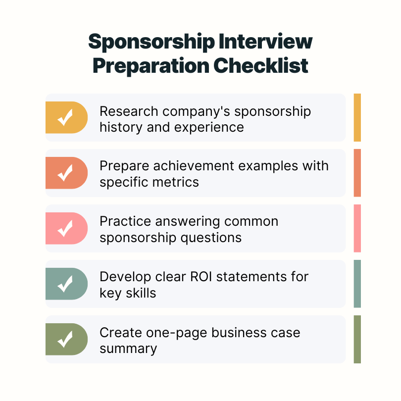 Sponsorship interview preparation checklist for Australian visa applicants