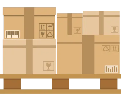 Stack-of-Boxes Stack of boxes on shipping pallet