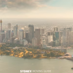 Sydney City Aerial View Above Harbour and Sydney Opera House