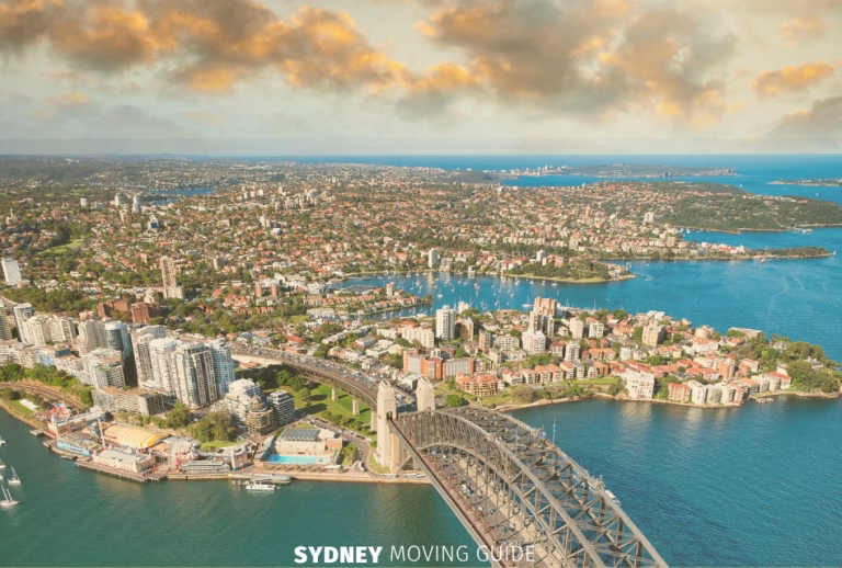 Aerial view of Sydney Harbour Lower North Shore